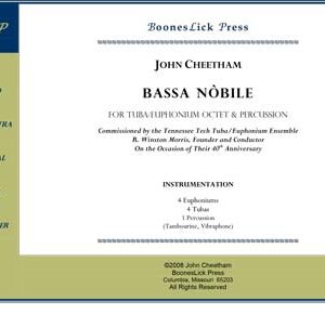 Sheet music cover for "Bassa Nòbile.