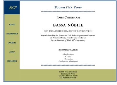 Sheet music cover for "Bassa Nòbile.
