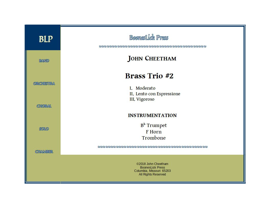 Brass Trio #2 sheet music cover page.