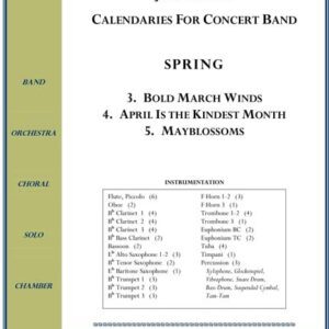 Concert band sheet music cover for spring.