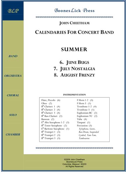 Concert band music piece titled "Summer".