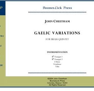 Sheet music cover for Gaelic Variations.