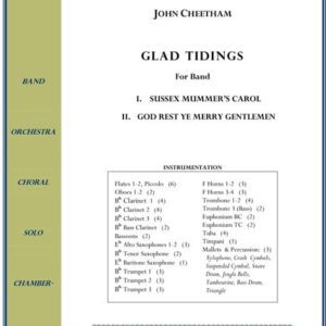 Sheet music cover for "Glad Tidings.