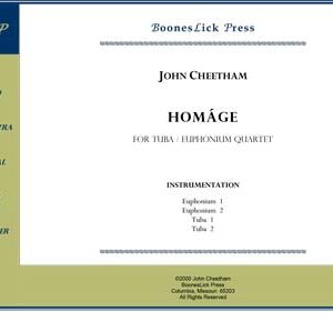 Music sheet cover for "Homáge" quartet.