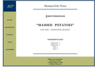Sheet music cover for "Mashed Potatoes.