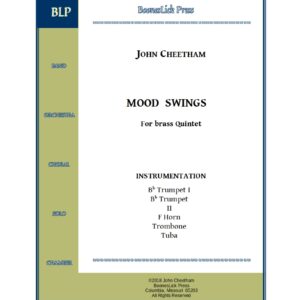 Sheet music cover for brass quintet.