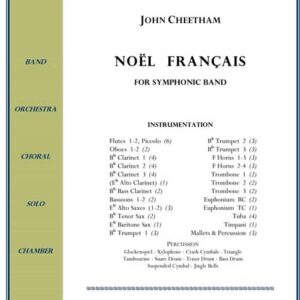 Sheet music cover for Noël Français band.