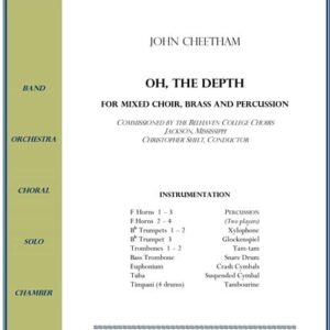 Sheet music cover for "Oh, the Depth.
