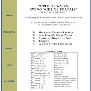 Sheet music cover for symphonic band piece.