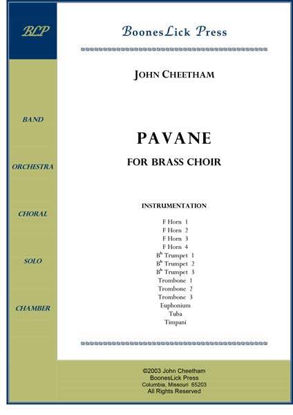 Sheet music cover for brass choir piece.