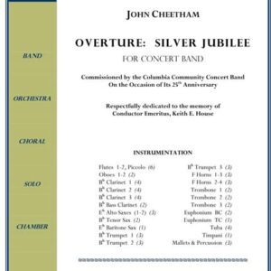 Overture sheet music cover for concert band.