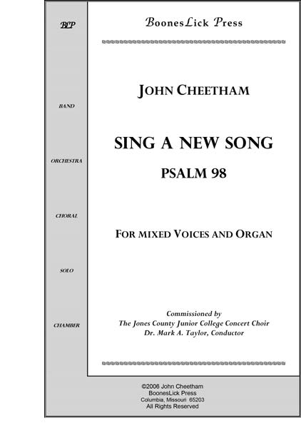 Sheet music cover for "Sing a New Song.