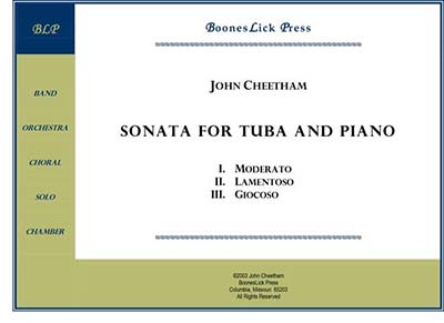Sonata for Tuba and Piano cover page.