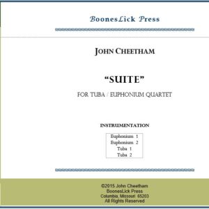 Sheet music cover for tuba/euphonium quartet.