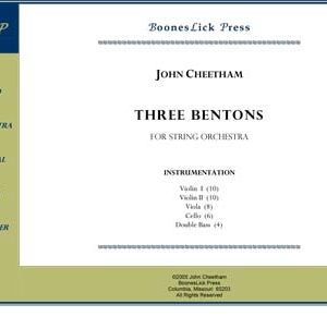 Music sheet cover for "Three Bentons".