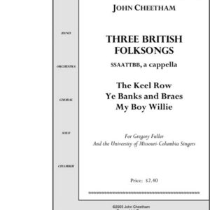 Sheet music cover for British folksongs.