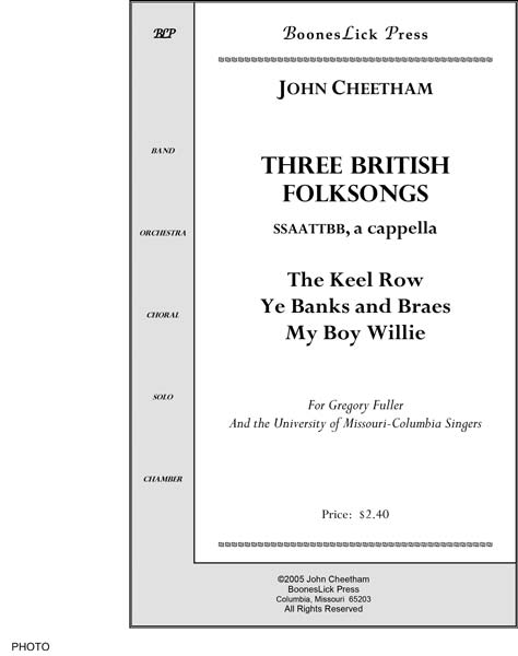 Sheet music cover for British folksongs.