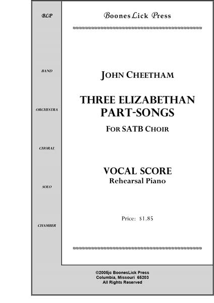 Sheet music cover for SATB choir.