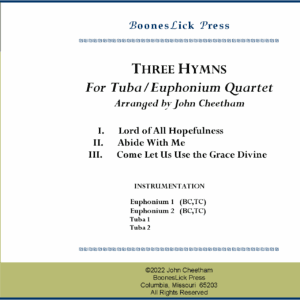 Sheet music cover for tuba/euphonium quartet.