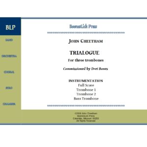 Sheet music cover for three trombones.