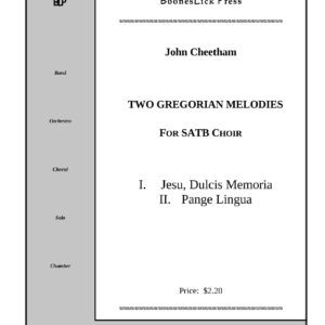 Sheet music cover for SATB choir.