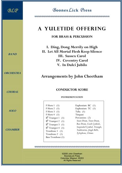 Sheet music cover for brass arrangements.