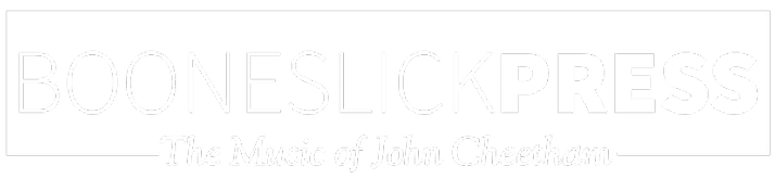 Booneslick Press logo, John Cheetham music.