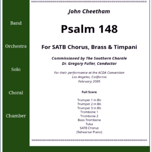Psalm 148 - SCORE STORE COVER