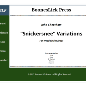 Snickersnee Variations for Woodwind Quintet