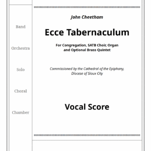 Ecce Tabernaculum - Vocal Score Pack